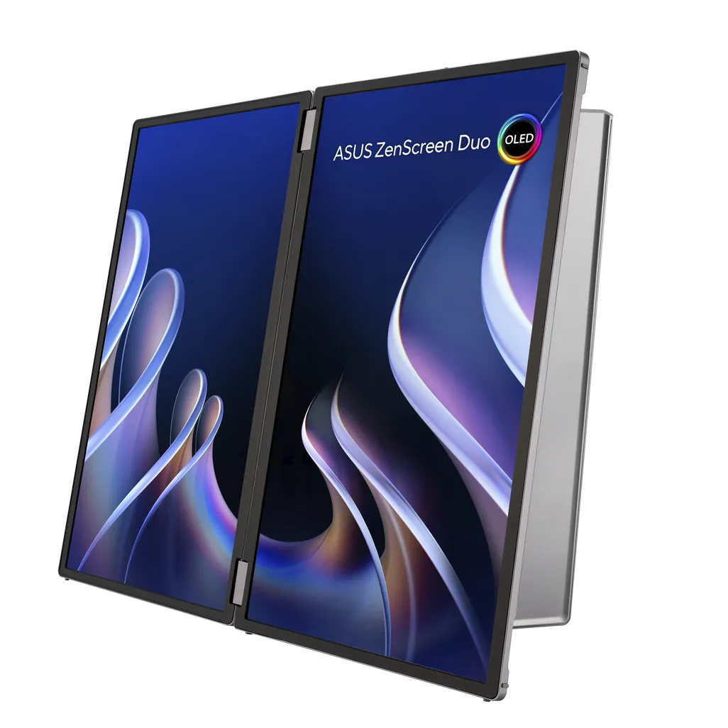 GUNMANSA ASUS ZenScreen Duo OLED MQ149CD, 35.6 cm (14"), 1920 x 1200 pixels, WUXGA, OLED, 1 ms, Silver