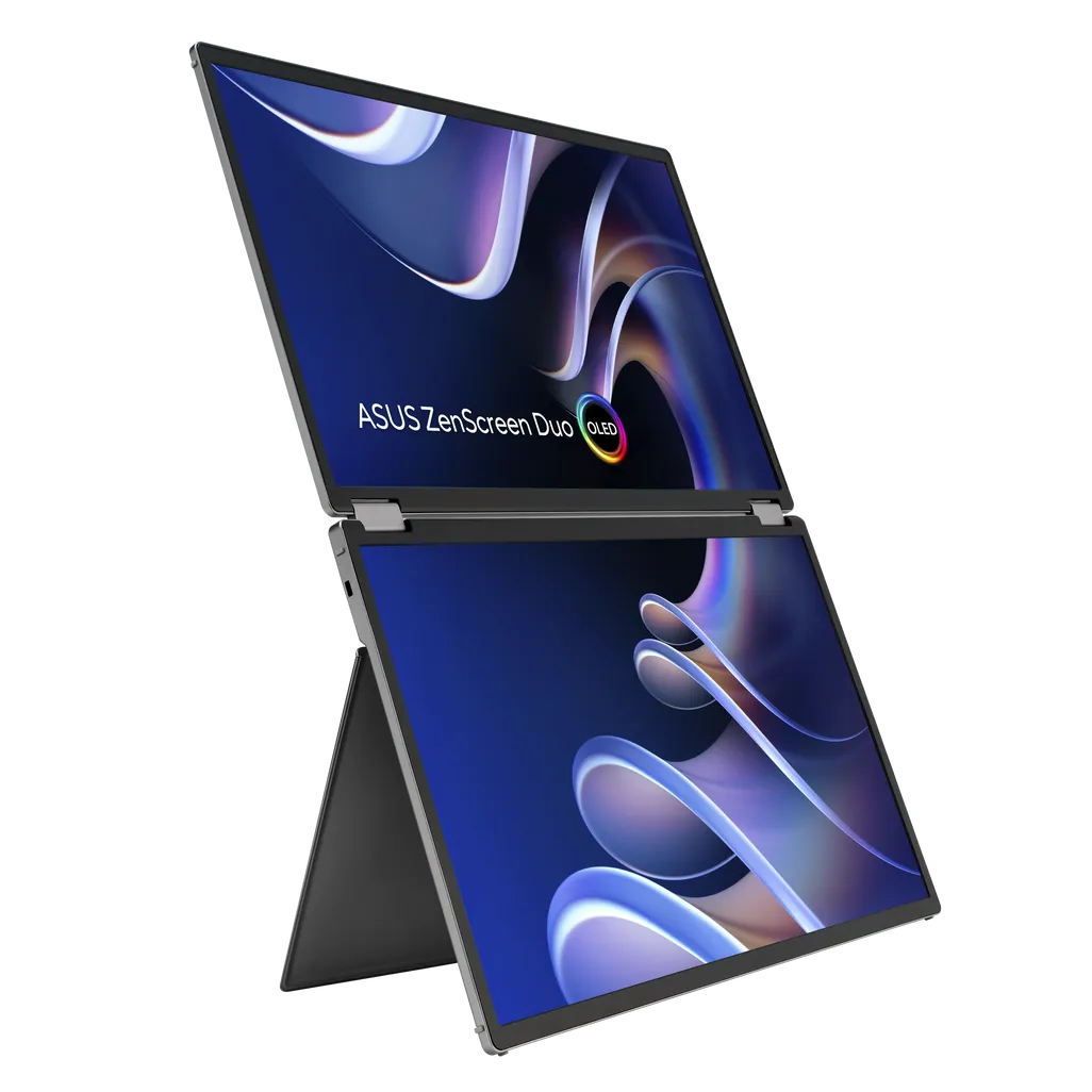 GUNMANSA ASUS ZenScreen Duo OLED MQ149CD 360° Foldable Portable Monitor - Dual 14-inch; 16:10; 1920x1200 FHD; OLED panels; DisplayHDR™ 40