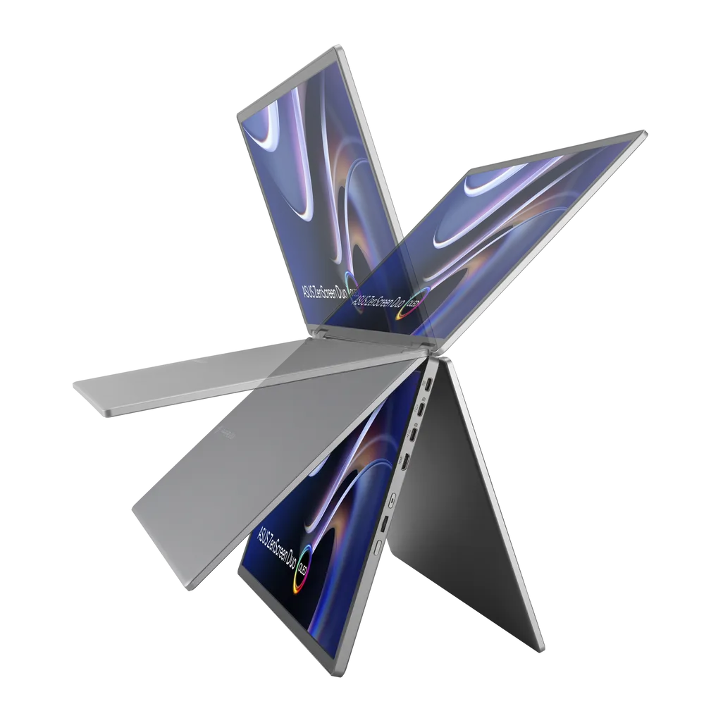 GUNMANSA ASUS ZenScreen Duo OLED MQ149CD 360° Foldable Portable Monitor - Dual 14-inch; 16:10; 1920x1200 FHD; OLED panels; DisplayHDR™ 40