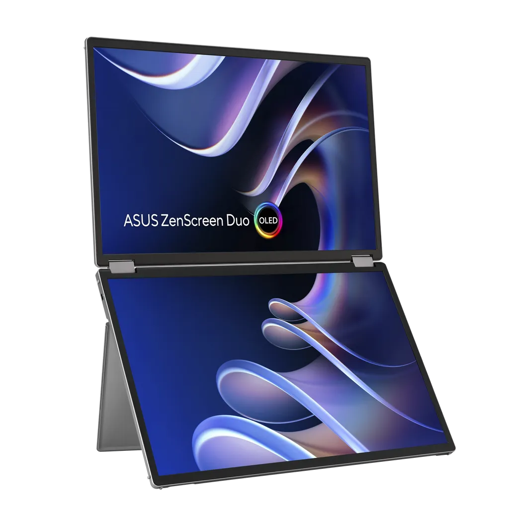GUNMANSA ASUS ZenScreen Duo OLED MQ149CD 360° Foldable Portable Monitor - Dual 14-inch; 16:10; 1920x1200 FHD; OLED panels; DisplayHDR™ 40