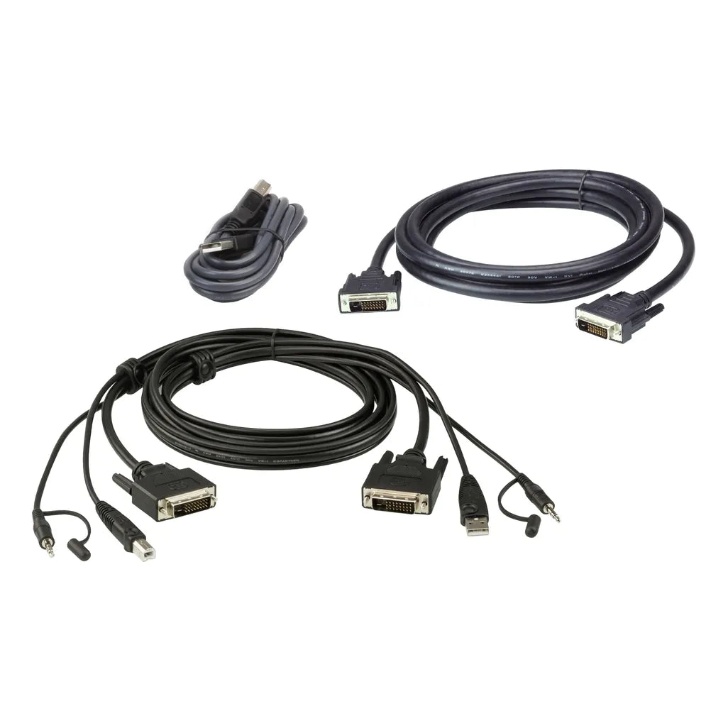 GUNMANSA ATEN 1.8M USB DVI-D Dual Link Dual Display Secure KVM Cable Kit