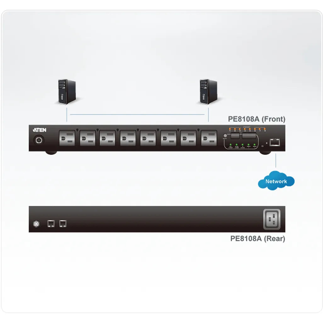 GUNMANSA Aten 10A 8Outlet 1U Outlet-M.ed&Sw.ed eco PDU.
