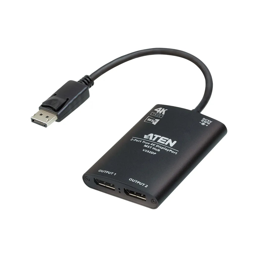 GUNMANSA ATEN 2-Port True 4K DisplayPort Single Stream Transport (SST) or Multi-Stream Transport (MST) Mode; dual output – up to 3840 x 2