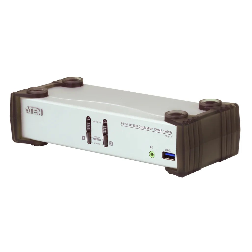 GUNMANSA ATEN 2-port USB 3.0 DisplayPort Audio KVMP Switch support up to 3840x2160@30Hz W/(US/EU/OUT) CORD