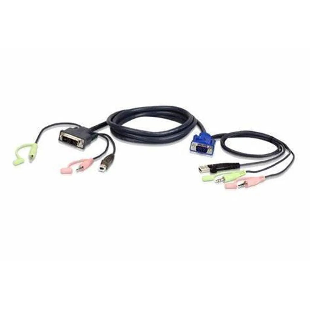 GUNMANSA ATEN 3M USB VGA to DVI-A KVM Cable with Audio