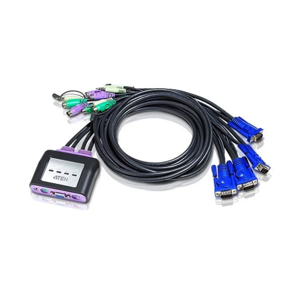 GUNMANSA ATEN 4-Port PS2 VGA Cable-Built-in KVM with Audio support