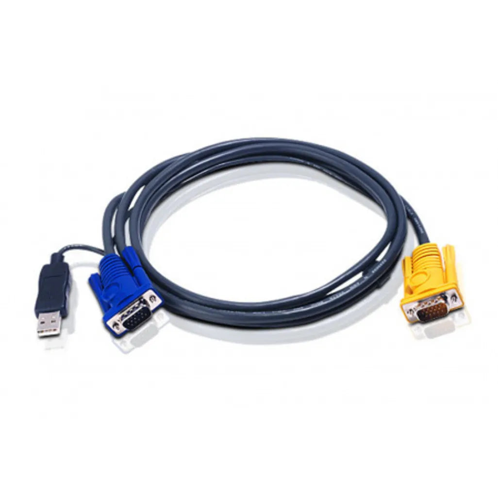GUNMANSA ATEN 5M USB KVM Cable with 3 in 1 SPHD and built-in PS/2 to USB converter