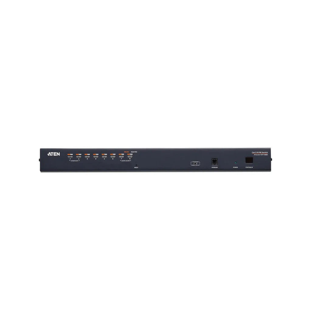 GUNMANSA ATEN 8-Port Cat 5 KVM Switch W/Daisy-Chain/W/(US/EU/OUT) CORD ATEN ALTUSEN - 8-Port Multi-Interface (DisplayPort; HDMI; DVI; VGA