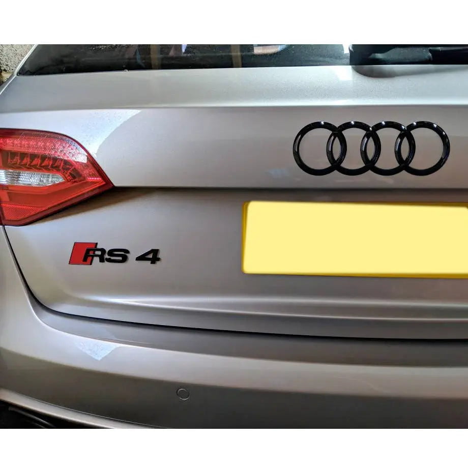 GUNMANSA Audi RS4 Lettering Badge - Gloss Black