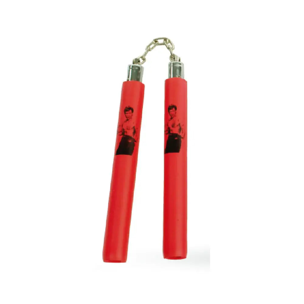 GUNMANSA B.B Foam Chaku w/Blk Bruce Lee Red 12" - E111RBL