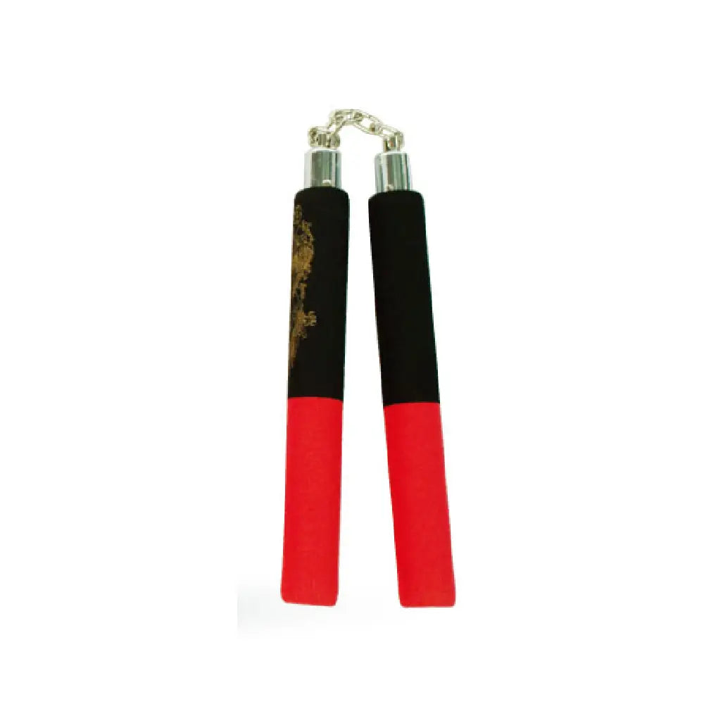 GUNMANSA B.B Foam Chaku w/Dragon Red/Black MA-12" - E115