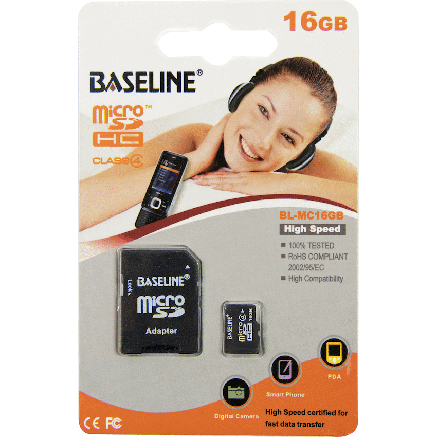GUNMANSA Baseline 16GB MicroSDHC CL10 Memory Card