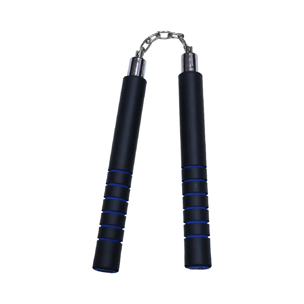 GUNMANSA BB Foam Chaku Black w/Blue Grip 12" - E118