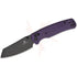 GUNMANSA BESTECH 10Cr15MoV BLACK PAINTED G10 PURPLE HANDLE - BMK06B