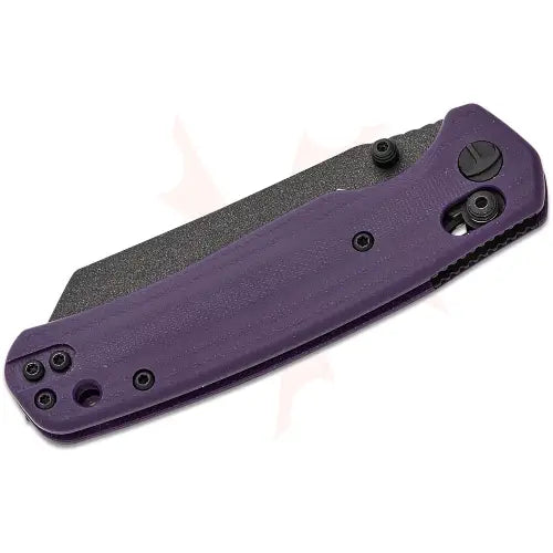 GUNMANSA BESTECH 10Cr15MoV BLACK PAINTED G10 PURPLE HANDLE KNIFE – BMK06B