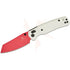 GUNMANSA BESTECH 10Cr15MoV RED PAINTED G10 WHITE HANDLE KNIFE – BMK06G