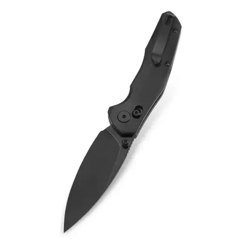 GUNMANSA BESTECH 14C28N BLACK TITANIZED STONE WASHED G10 BLACK HANDLE Knife – BMK02N