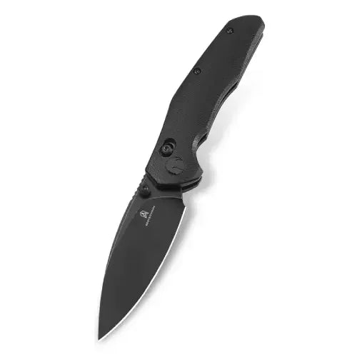 GUNMANSA BESTECH 14C28N BLACK TITANIZED STONE WASHED G10 BLACK HANDLE Knife – BMK02N