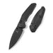 GUNMANSA BESTECH 14C28N BLACK TITANIZED STONE WASHED G10 BLACK HANDLE Knife – BMK02N