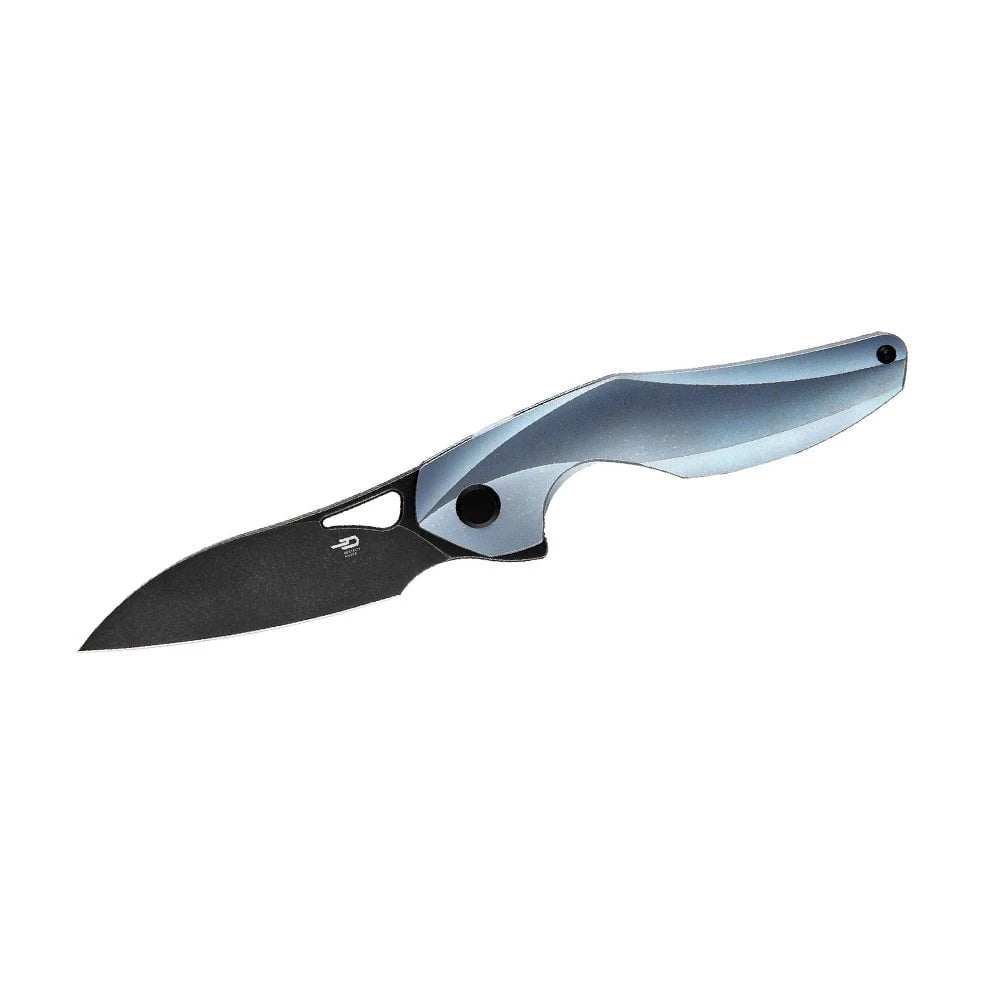GUNMANSA BESTECH BT2003B The Reticulan Titanium Blue Handle Knife