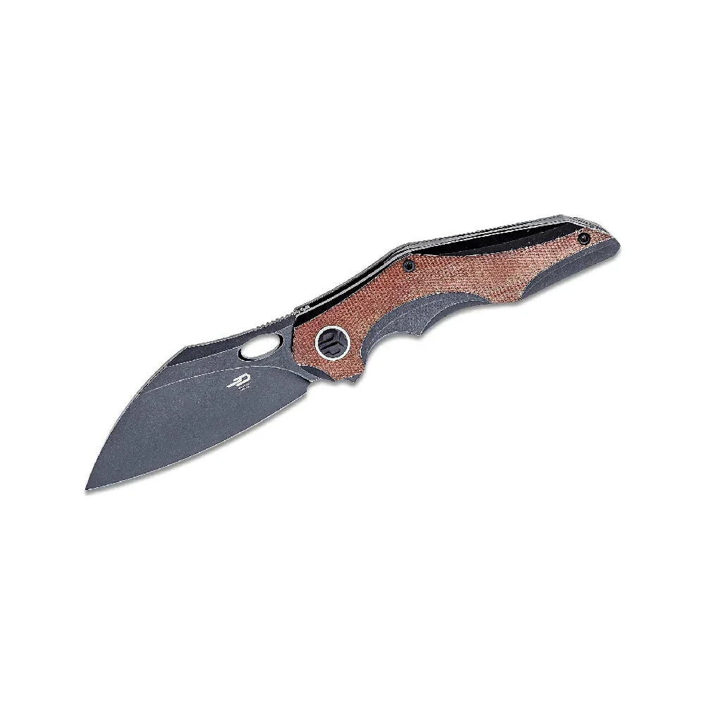 GUNMANSA Bestech BT2105E Nogard Titanium and Natural Canvas Micarta Handle