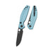 GUNMANSA BESTECH Button lock D2 BLACK PVD G10 GREY HANDLE - BMK12C-2