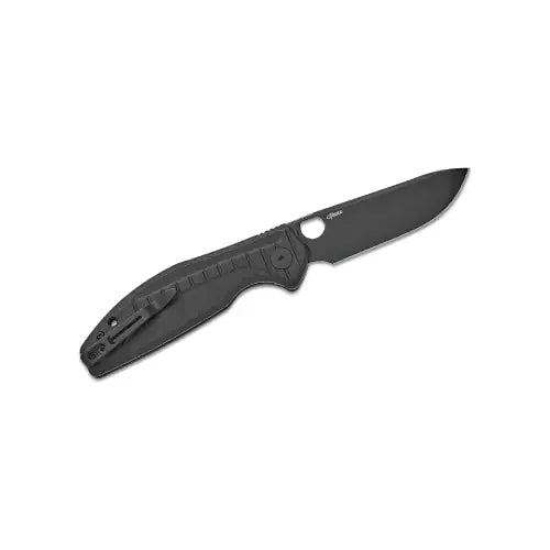 GUNMANSA BESTECH Button lock D2 BLACK PVD WITH CARBON FIBRE PATTERN G10 GREY HANDLE Knife – BMK12F-2
