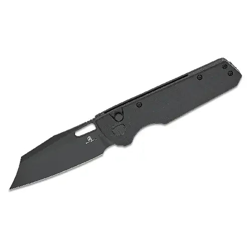 GUNMANSA BESTECH D2 BLACK PVD WITH CARBON FIBRE PATTERN BLACK HANDLE KNIFE – BMK11E