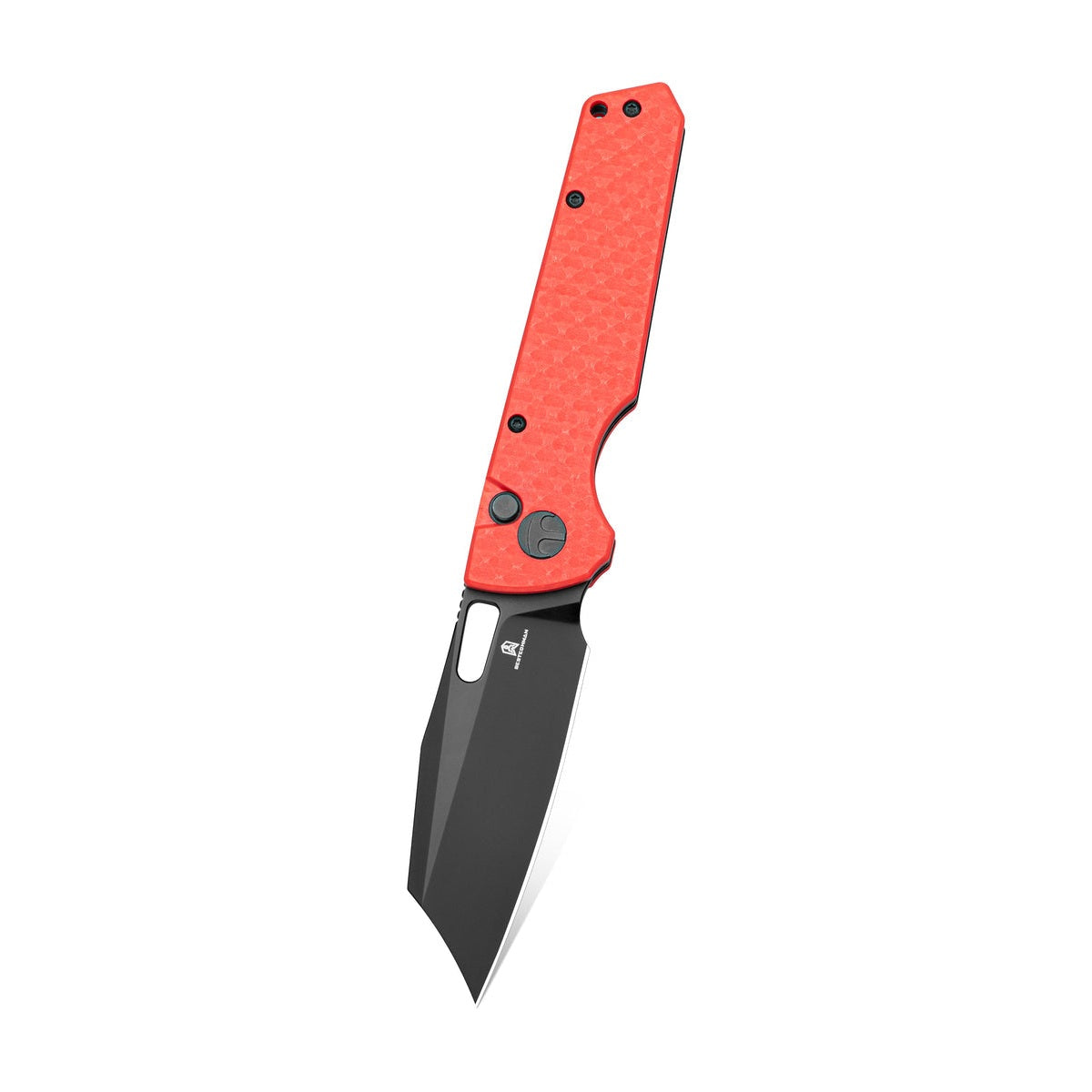 GUNMANSA BESTECH D2 BLACK PVD WITH CARBON FIBRE PATTERN RED HANDLE - BMK11F