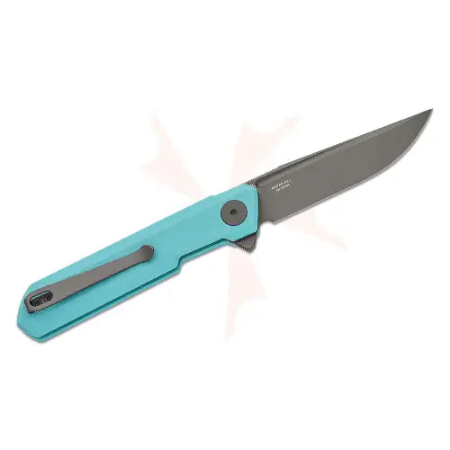 GUNMANSA BESTECH D2 GREY TITANIZED G10 TIFFANY BLUE HANDLE KNIFE – BMK08E