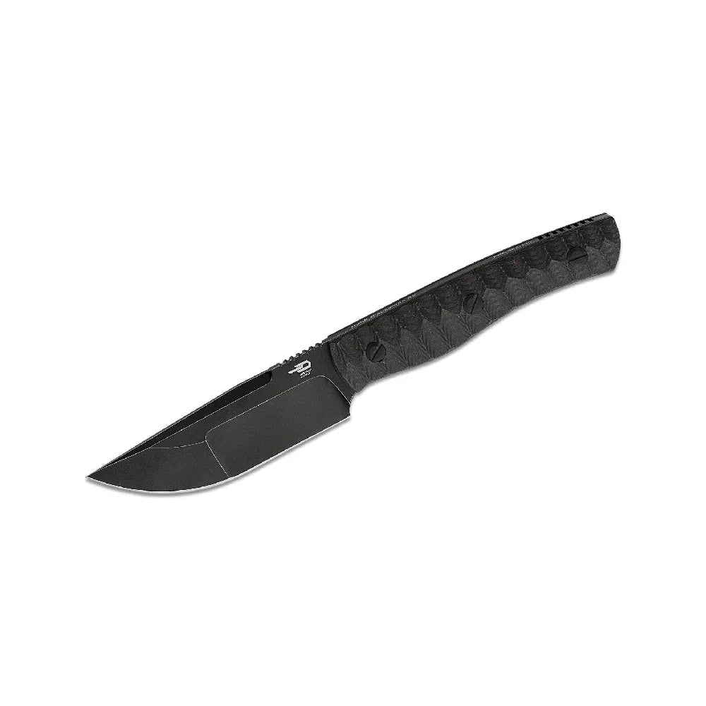 GUNMANSA BESTECH Heidi Blacksmith Carbon Fiber Fixed Blade Knife - BFK04B