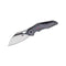 GUNMANSA BESTECH Nogard Black Titanium and Red Marbled Carbon Fibre Handle Knife – BT2105D