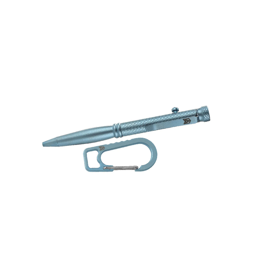 GUNMANSA BESTECH Scribe Titanium Pen with Carabiner Blue - BM16B