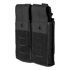 GUNMANSA BLACK NC STAR AR DOUBLE MAG POUCH (BLACK, GREEN)