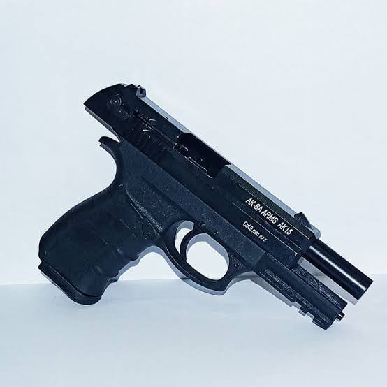 GUNMANSA BLANK GUN AKSA AK15-K8 Black Blank/Pepper Gun (Semi Auto|14+1|9mm PAK)