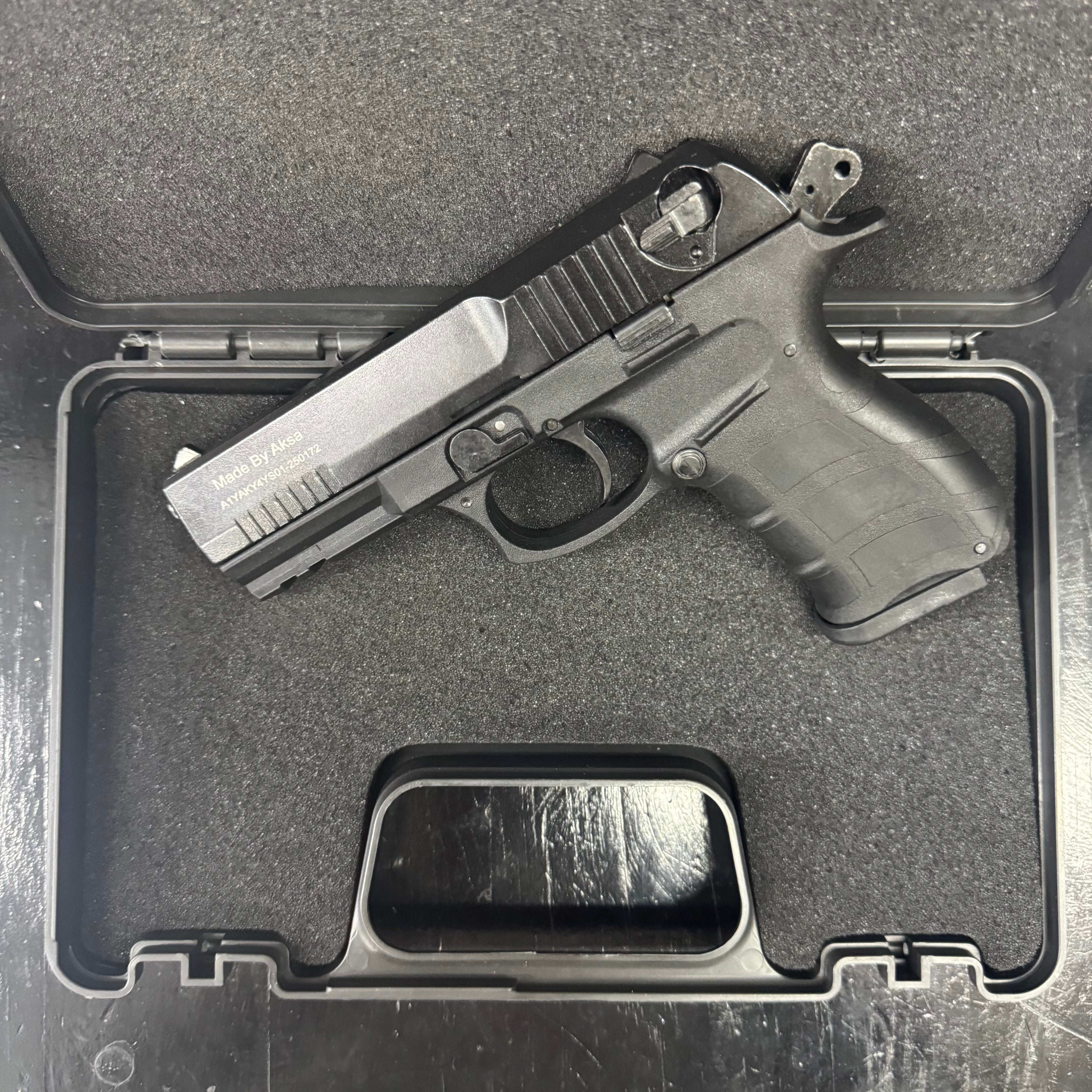 GUNMANSA BLANK GUN AKSA AK17-K7 Black Blank/Pepper Gun (Semi Auto|14+1|9mm PAK)