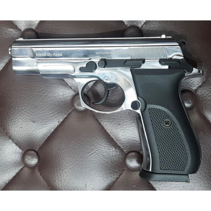 GUNMANSA BLANK GUN AKSA K20 Chrome Blank/Pepper Gun (Semi Auto/14+1/9mm PAK)