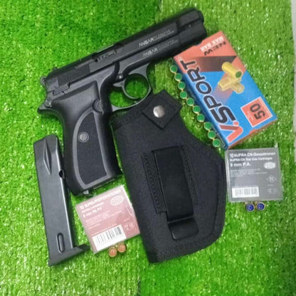 GUNMANSA BLANK GUN Baredda S56 Black Blank/Pepper Gun (Semi Auto/14+1/9mm PAK)