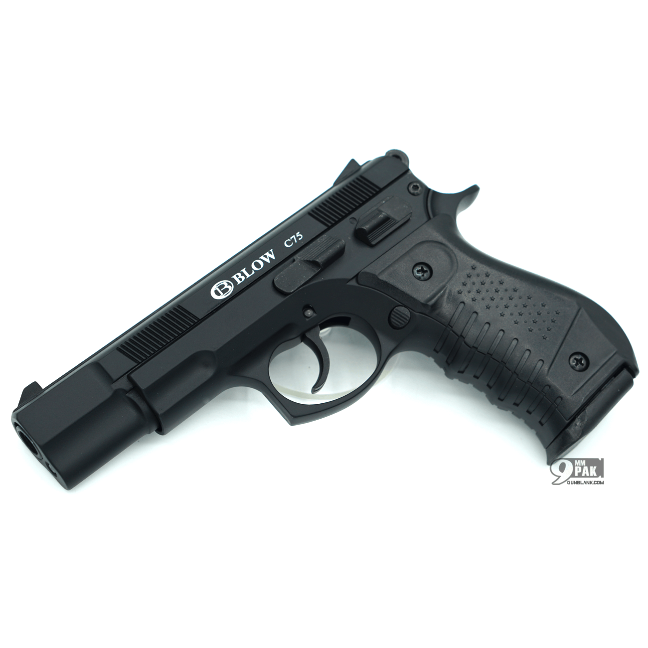 GUNMANSA BLANK GUN Blow CZ75 Black Blank/Pepper Gun (Semi Auto|17+1|9mm PAK)