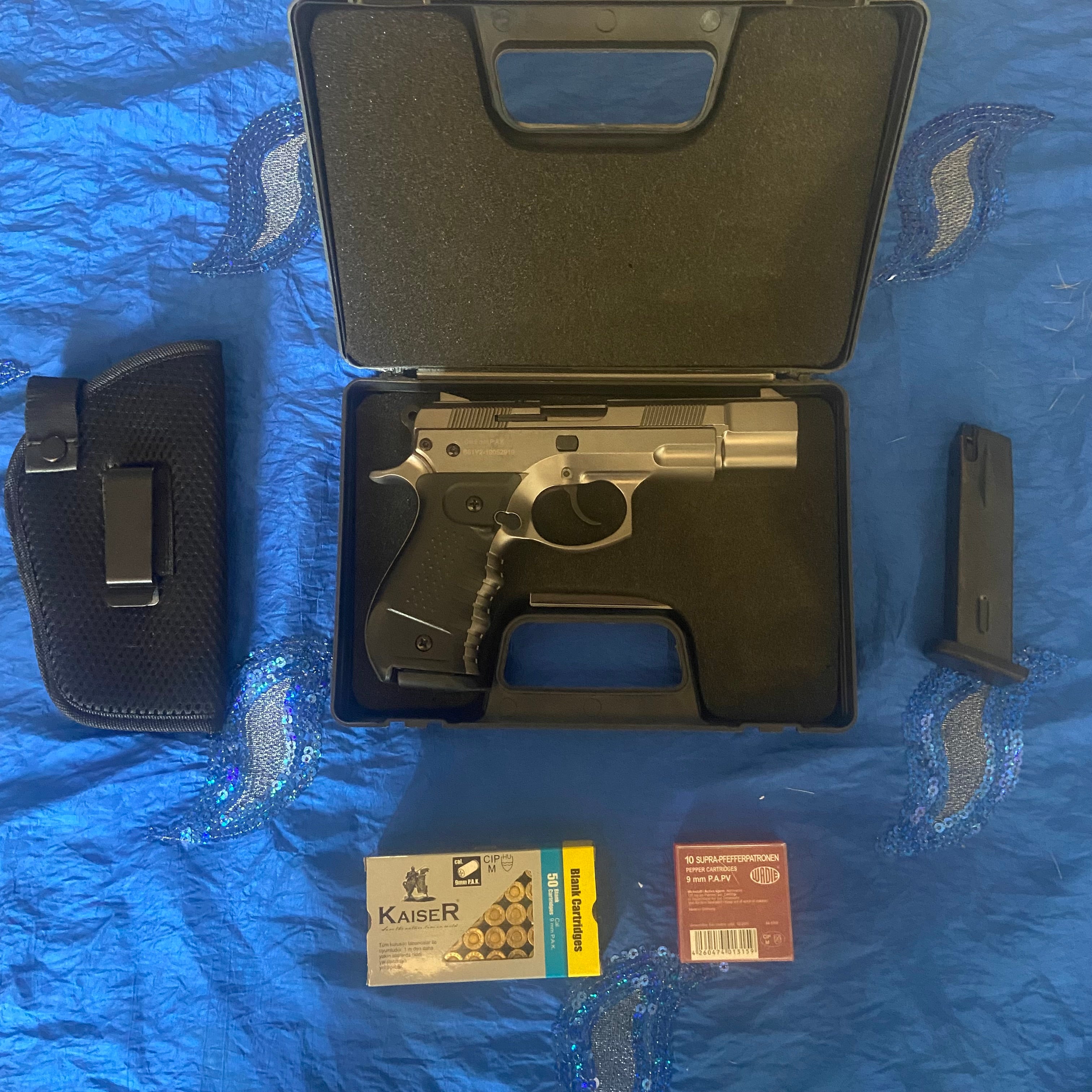 GUNMANSA BLANK GUN Blow CZ75 Fumed Blank/Pepper Gun (Semi Auto|17+1|9mm PAK)