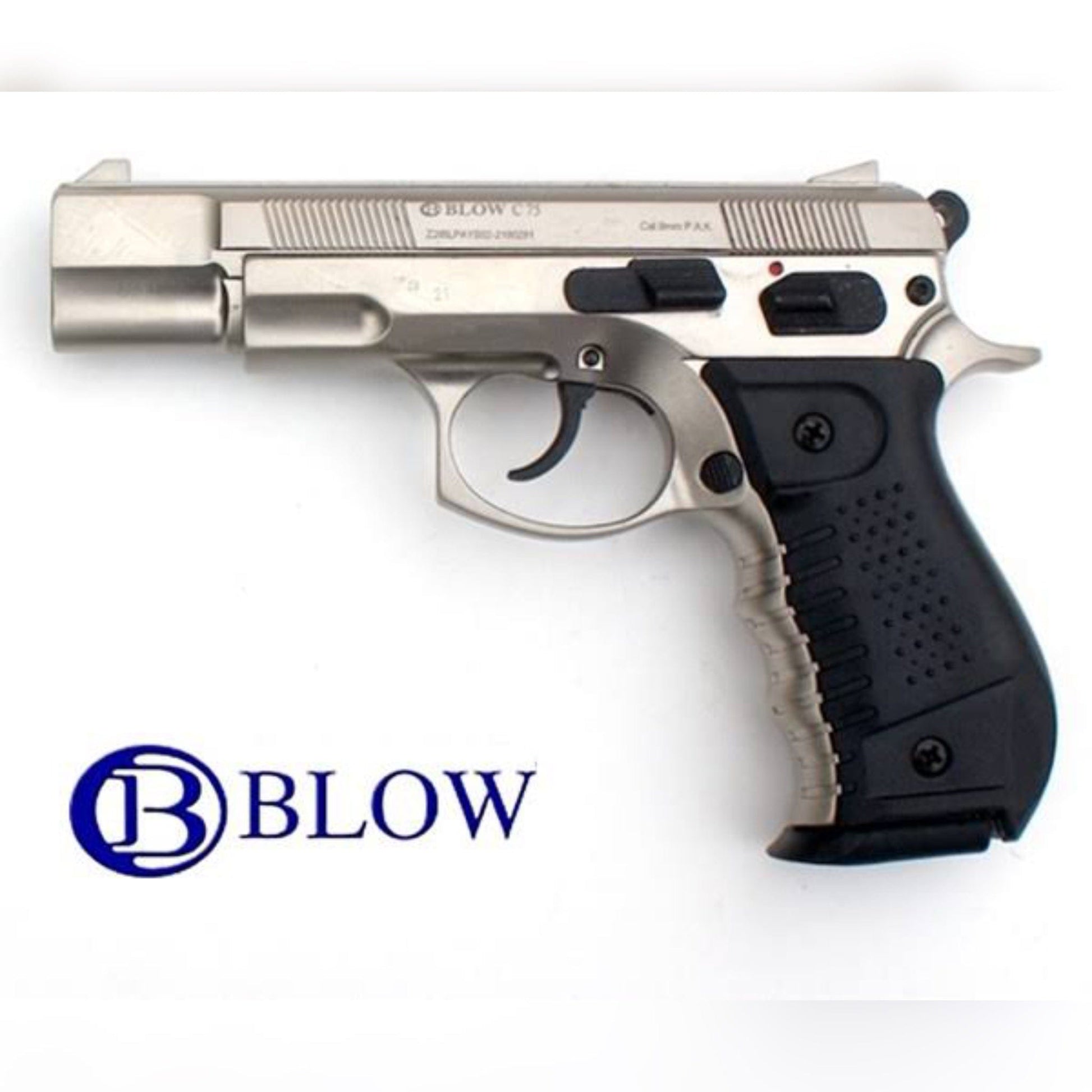 GUNMANSA BLANK GUN Blow CZ75 Satina Blank/Pepper Gun (Semi Auto/17+1/9mm PAK)