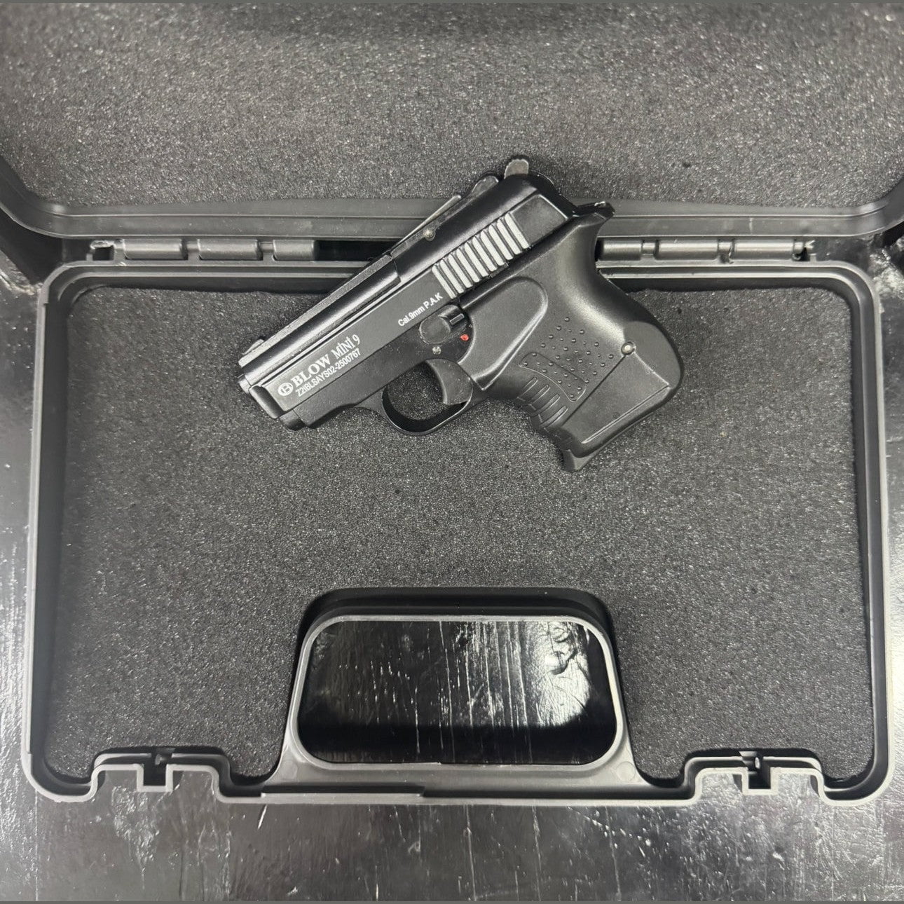 GUNMANSA BLANK GUN Blow Mini 9 Black Blank/Pepper Gun (Semi Auto|5+1|9mm PAK)