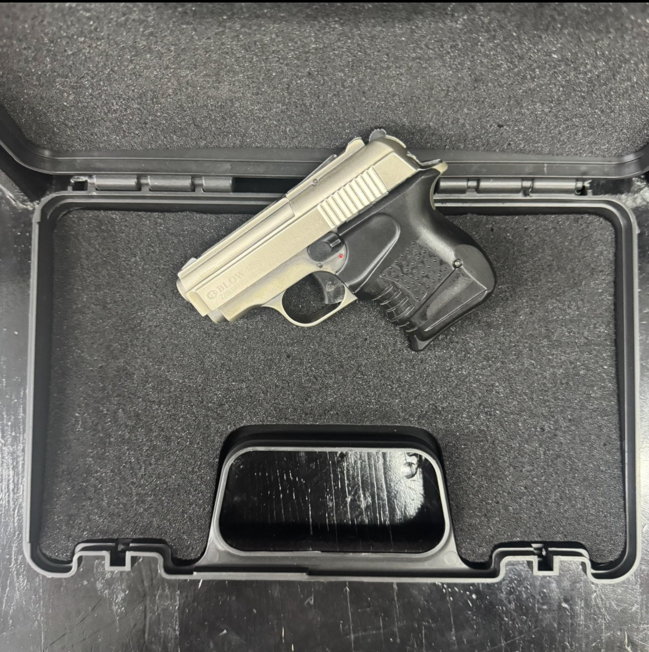 GUNMANSA BLANK GUN Blow Mini 9 Satina Blank/Pepper Gun (Semi Auto|5+1|9mm PAK)