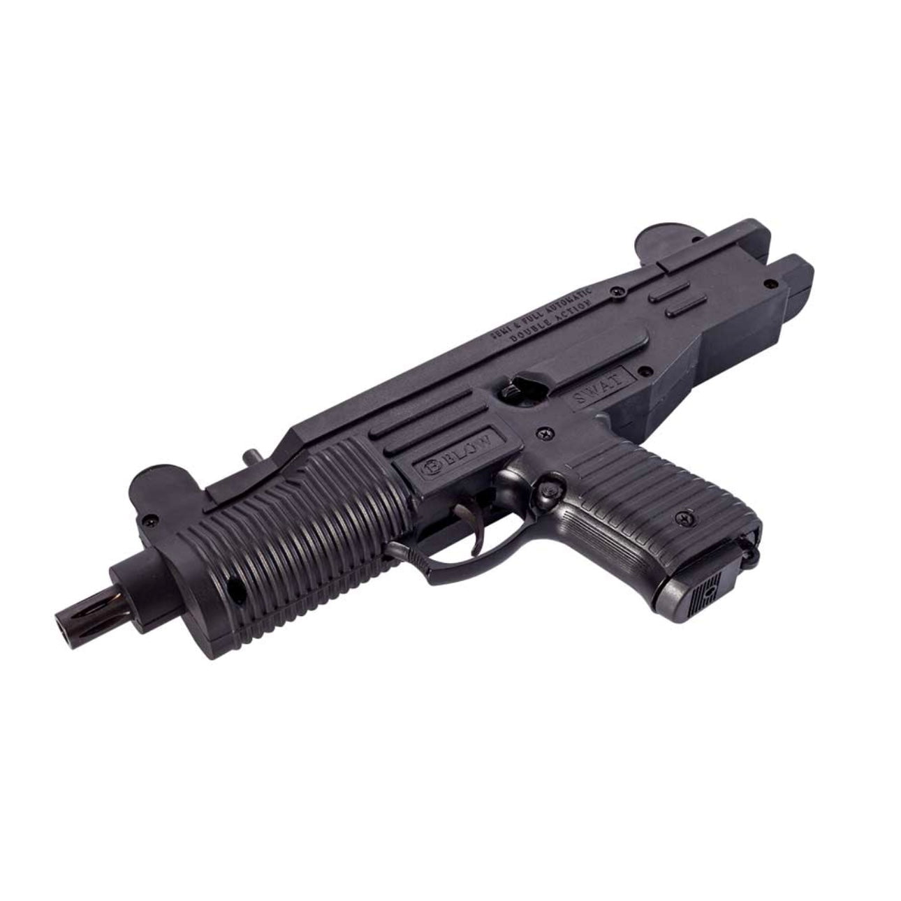 GUNMANSA BLANK GUN Blow SWAT UZI Black Blank/Pepper Gun (Full-Semi Auto/26+1/9mm PAK/SMG)