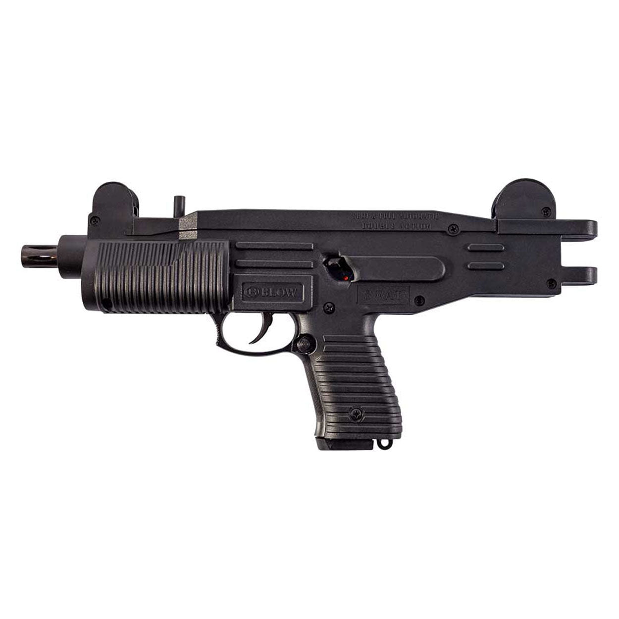 GUNMANSA BLANK GUN Blow Swat UZI Black Blank/Pepper Gun (Full-Semi Auto|26+1|9mm PAK|SMG)