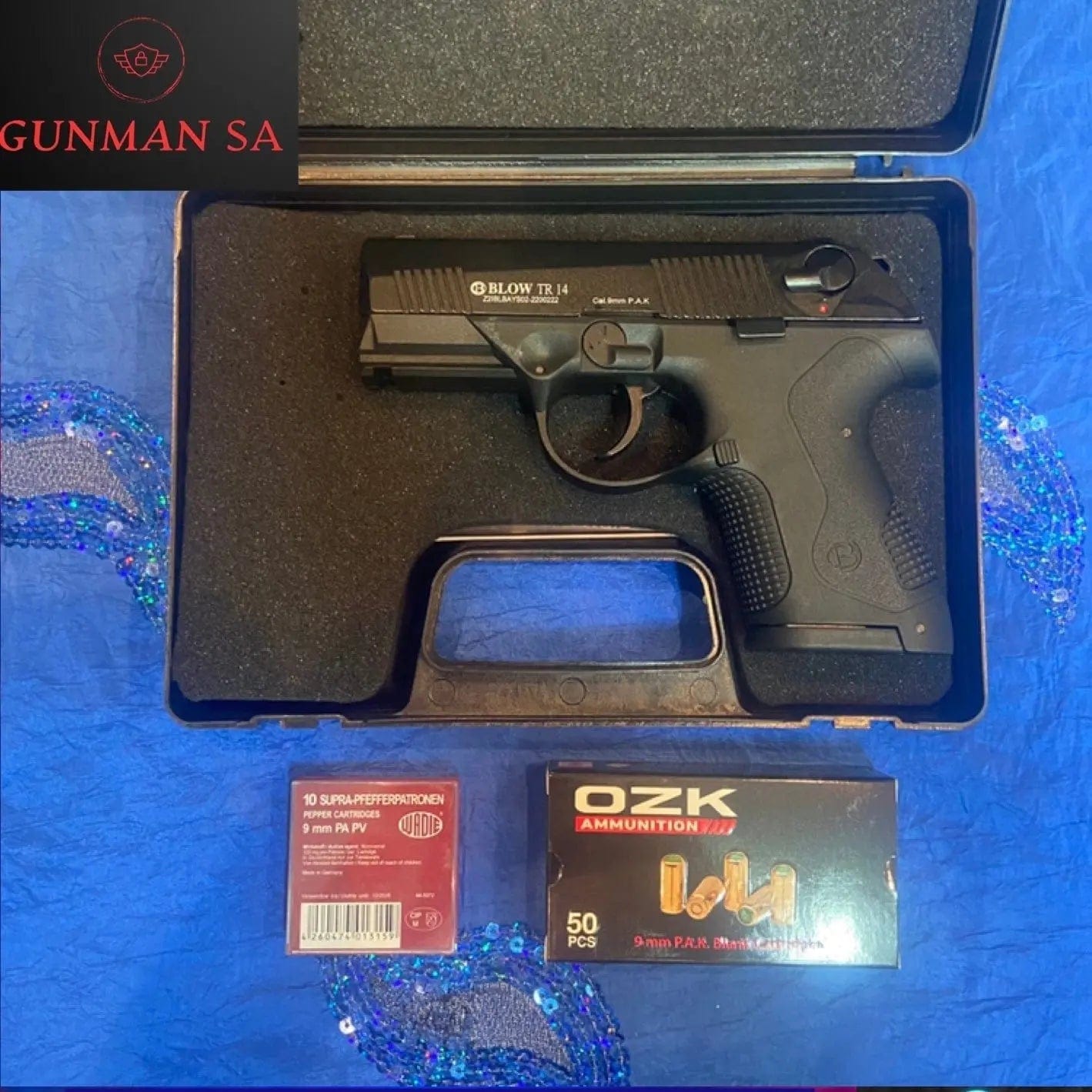 GUNMANSA BLANK GUN BLOW TR14 BLACK BLANK/PEPPER GUN