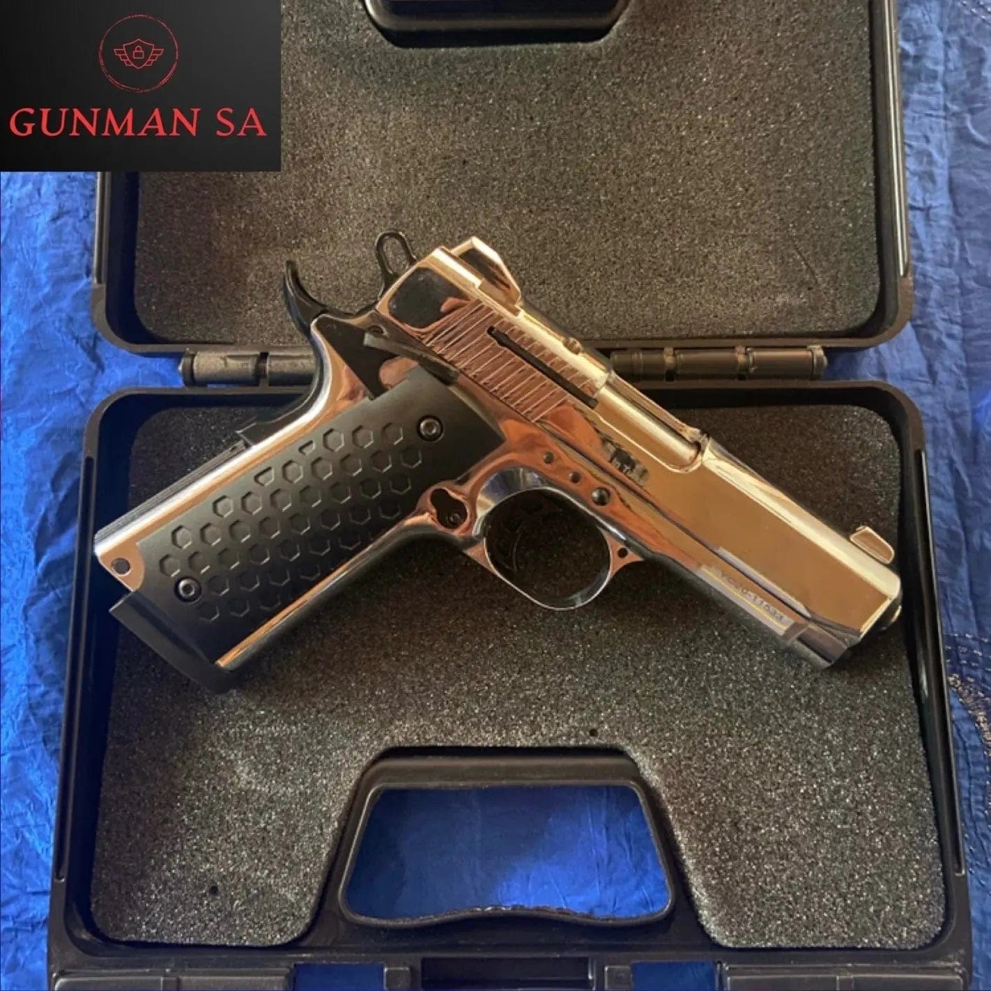 GUNMANSA BLANK GUN KUZEY 911 SX CHROME BLANK/PEPPER GUN