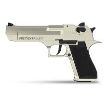 GUNMANSA BLANK GUN Retay Desert Eagle Mat Chrome Blank/Pepper Gun (Semi Auto|17+1|9mm PAK)