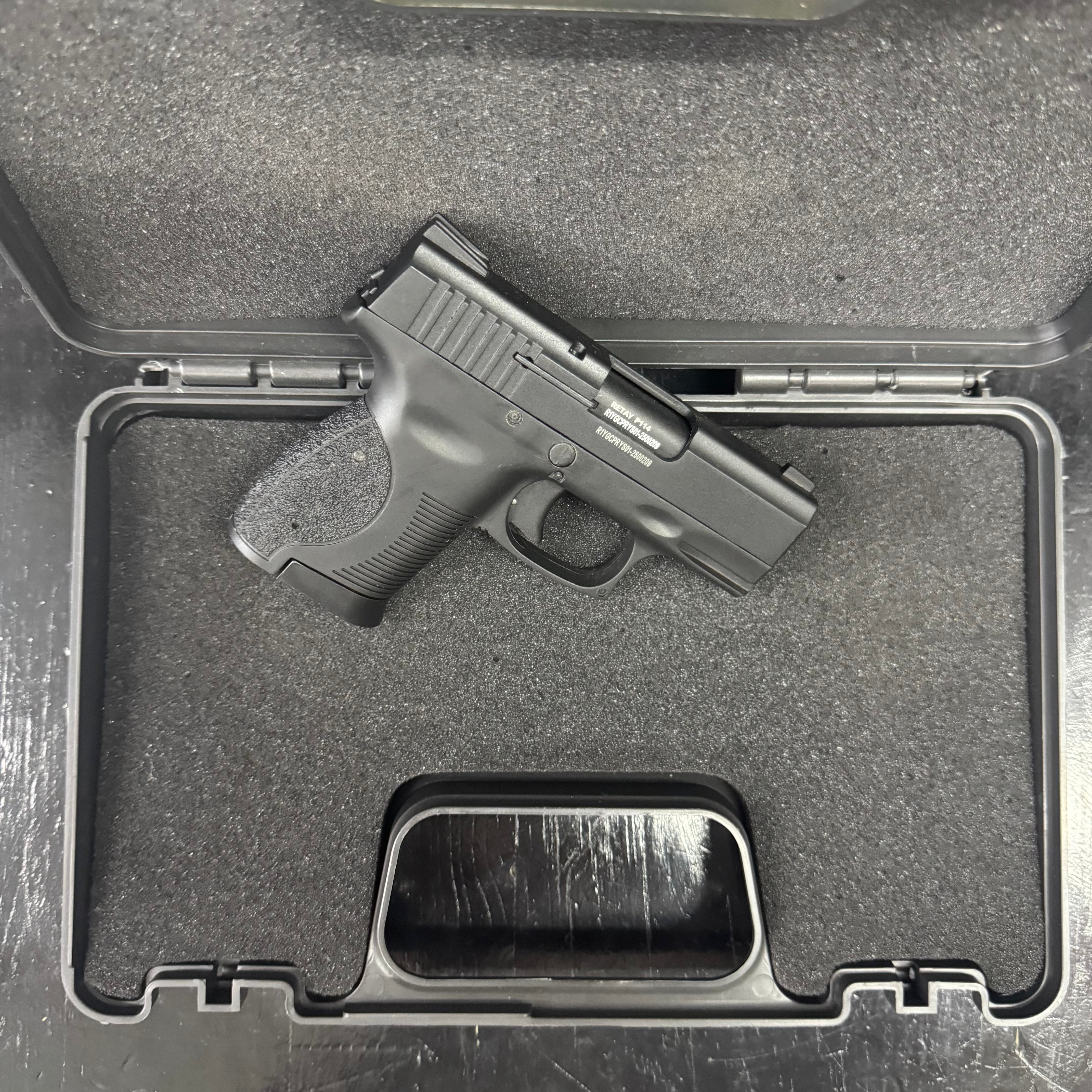 GUNMANSA BLANK GUN Retay P114 Black Blank/Pepper Gun (Semi Auto|5+1|9mm PAK)