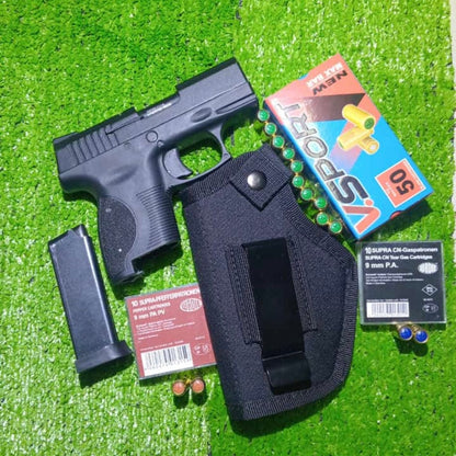 GUNMANSA BLANK GUN Retay P114 Black Mini Glock Blank/Pepper Gun (Semi Auto/5+1/9mm PAK)